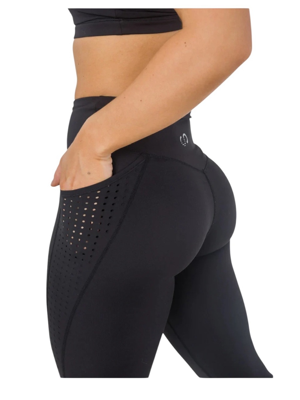 Curves N Combatboots V4 High Waisted Empowered Black Leggings  Size M